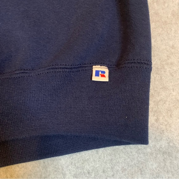 Vintage Men’s XL Made in U.S.A Blank Russell Athletic Navy Crewneck - Picture 5 of 6